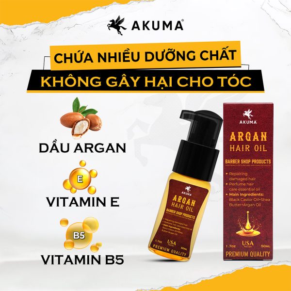 tinh dau duong toc akuma argan hair oil