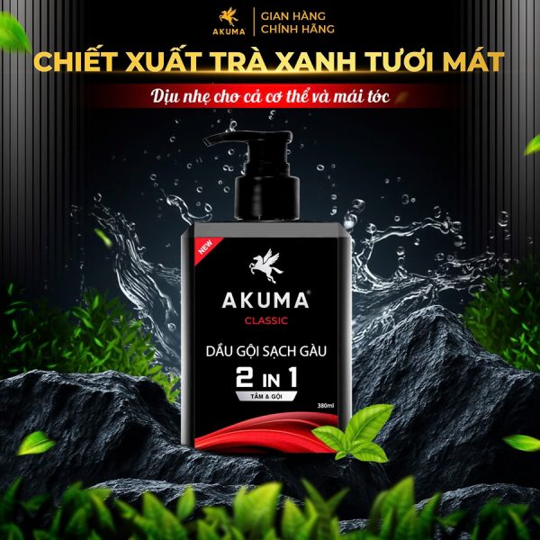 Dầu gội AKUMA tắm và gội 2 trong 1 tiện lợi