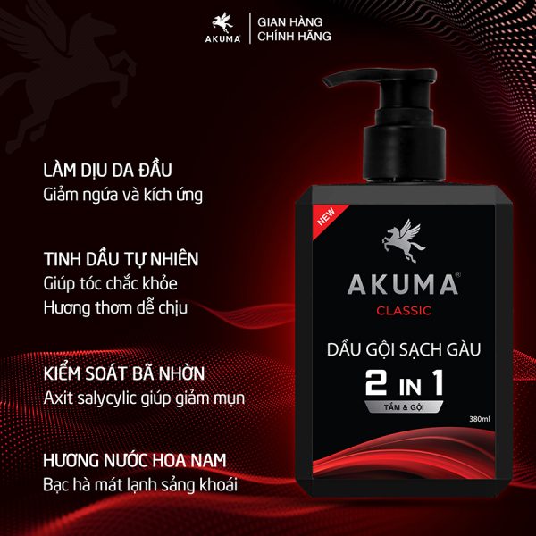 Dầu gội đầu AKUMA Classic 2 trong 1 - Hình ảnh 3