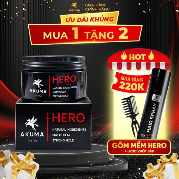 Sáp vuốt tóc AKUMA HERO Matte Clay 95g - Hình ảnh 2
