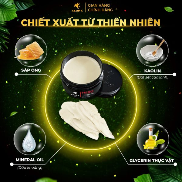 Sáp vuốt tóc AKUMA HERO Matte Clay 95g - Hình ảnh 9