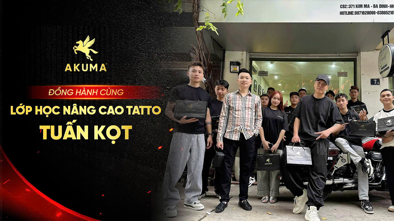 AKUMA đồng hành cùng lớp học nâng cao Tattoo của Tuấn Kọt