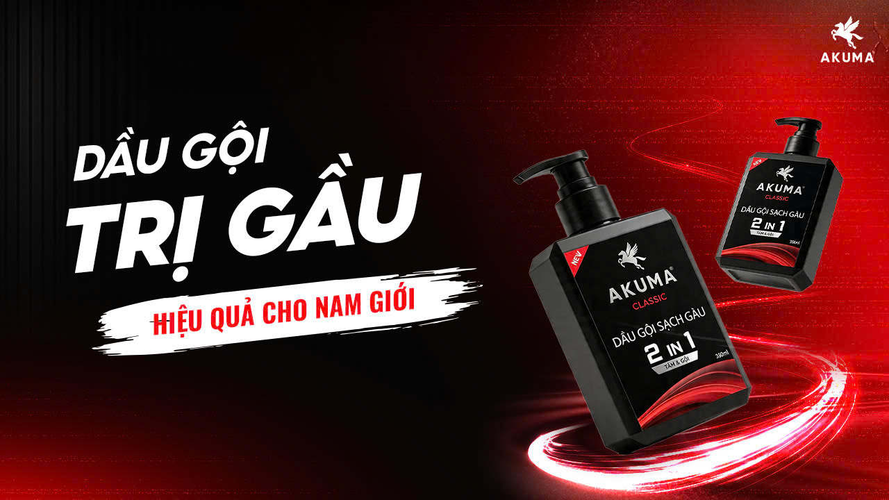 Dầu gội trị gầu cho nam – AKUMA Classic 2 in 1 tắm và gội